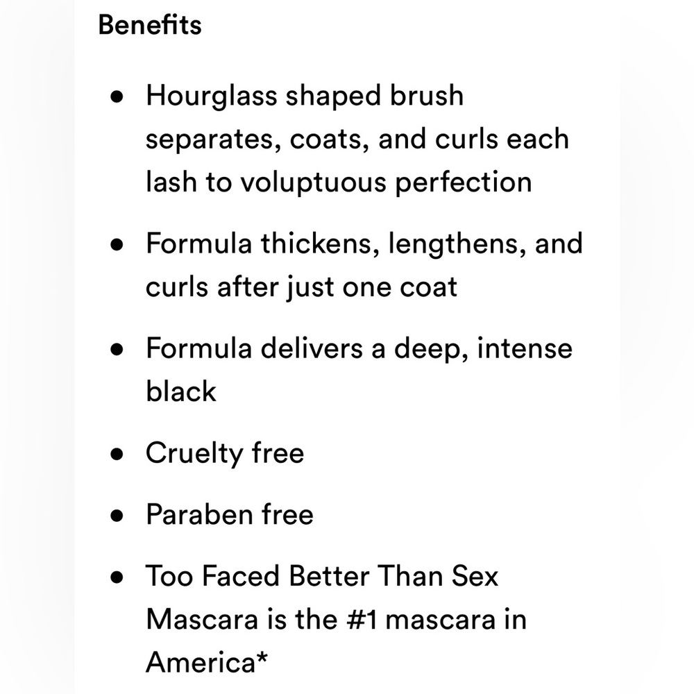 2x’s Too Faced Better Than Sex Volumizing Mascara|Volume, Length+Peptides NEW! - Picture 5 of 11